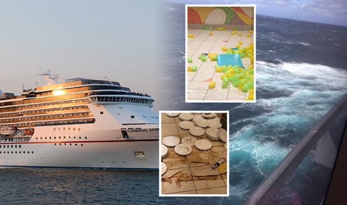 Carnival Spirit Cruise Ship Battles 40 Foot Wave Storms